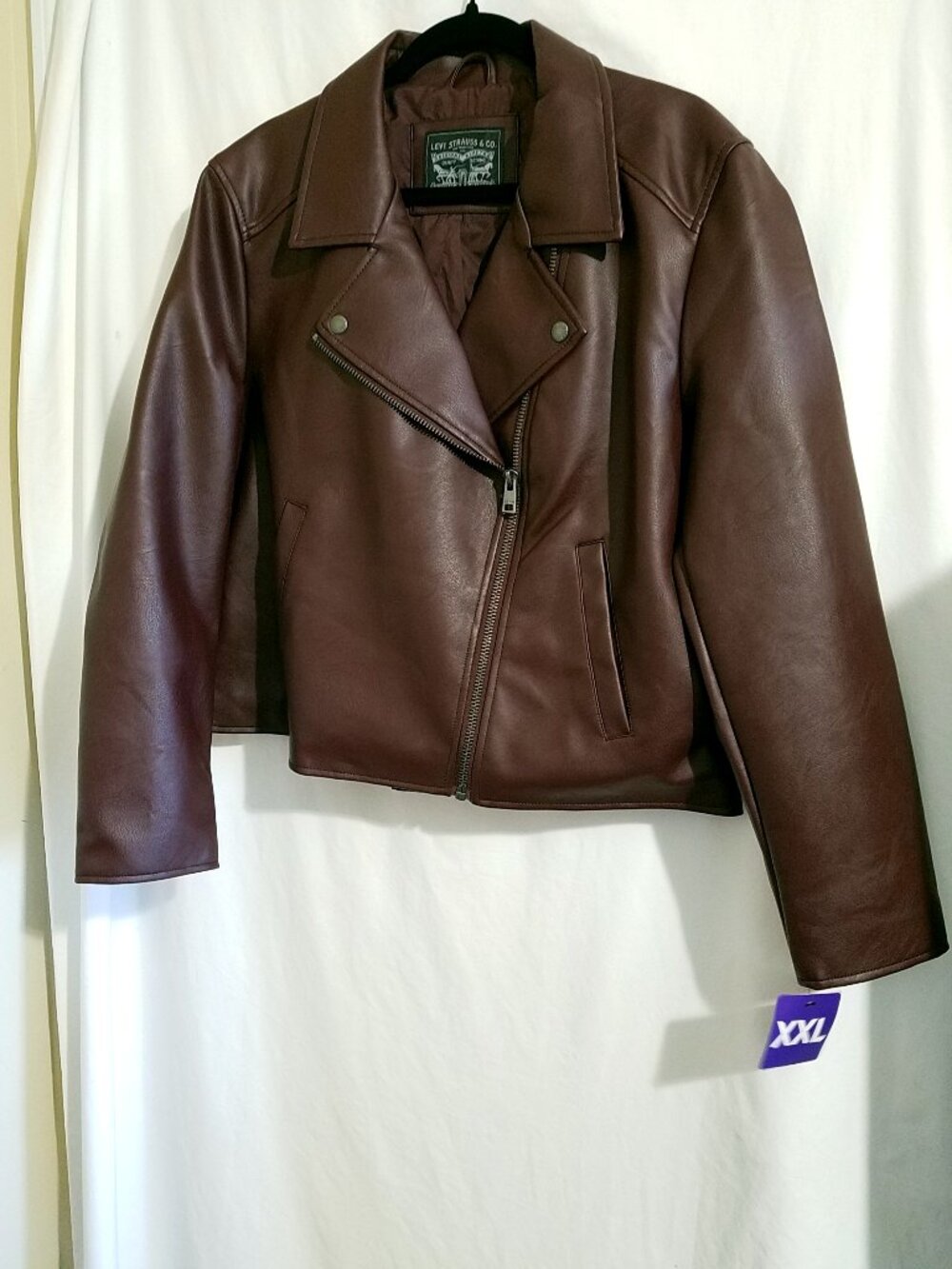 Levi's Faux Leather Moto Jacket Fig XXL NWT